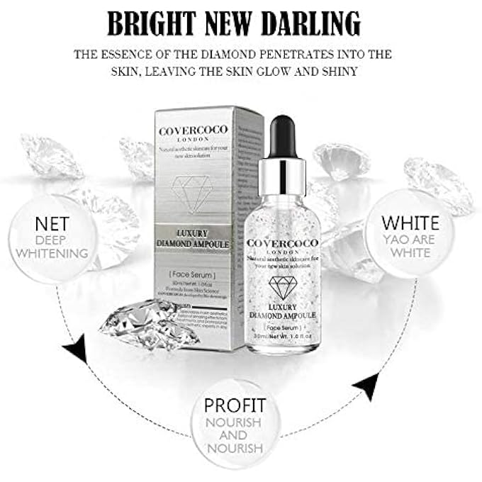 Covercoco LONDON LUXURY DIAMOND AMPOULE FACIAL SERUM ANTI ACNE MOISTURIZER WHITENING ANTI AGING INTENSIVE FACE LIFTING FIRMING BRITENING ANTI WRINKLE NATURAL AESTHETIC SKIN CARE SOLUTION - Image 2